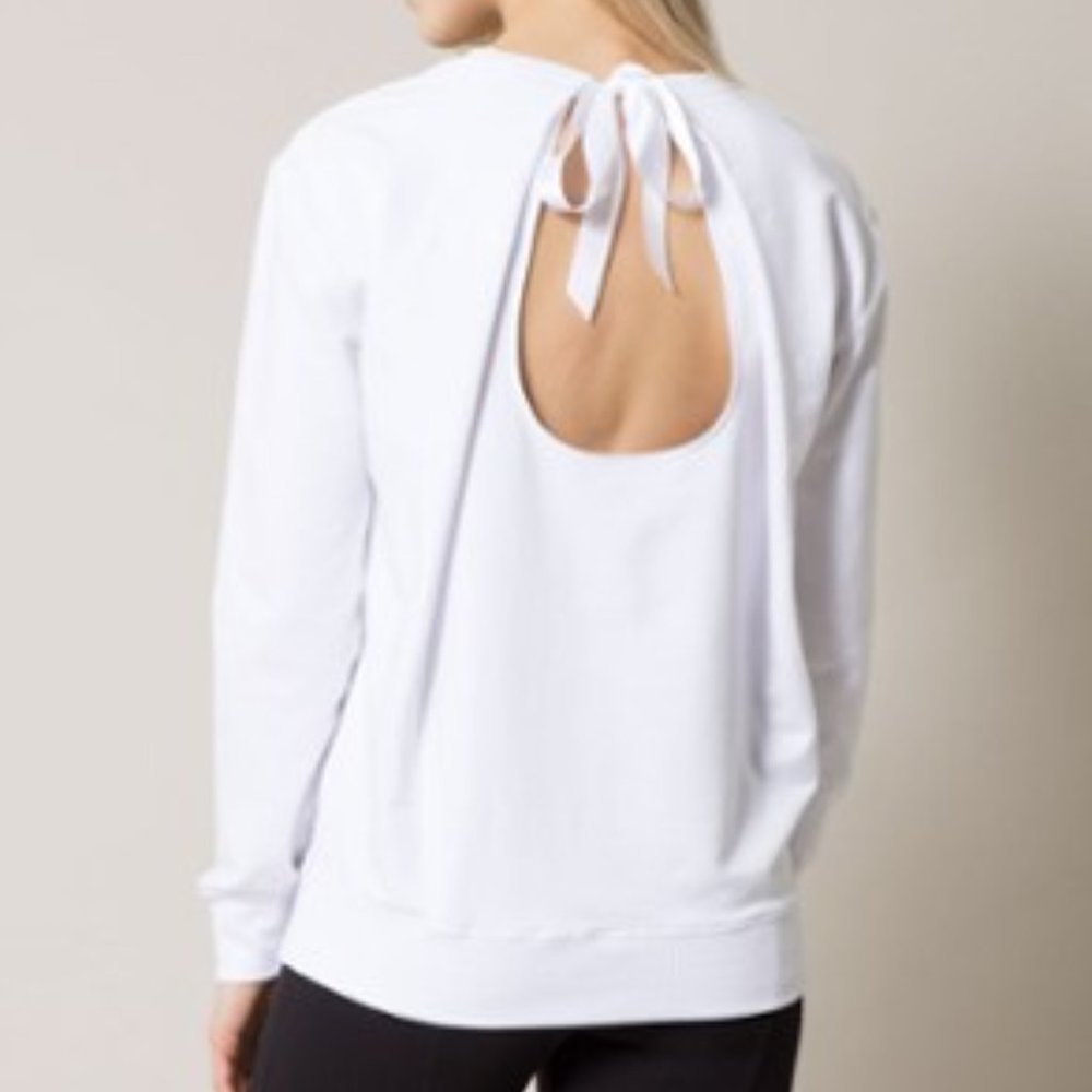 MPG Gala Open Back Sweatshirt White SZ XL